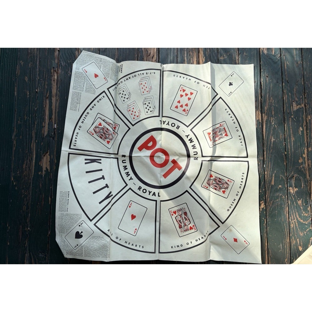 Rummy Royal Game Vinyl Mat No. 4713 Replacement Mat Only Vintage